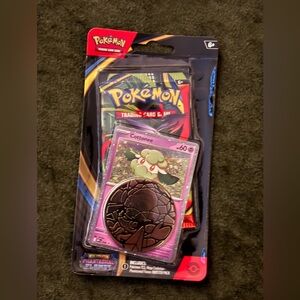 Pokemon Trading Card Pack with Coin - Red, Green, Pink